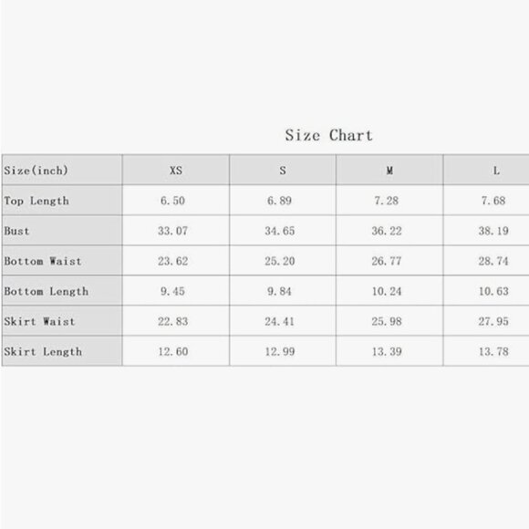 3-piece Triangle Bikini Set Swimsuit with Skirt Womens Size Large - Picture 9 of 9